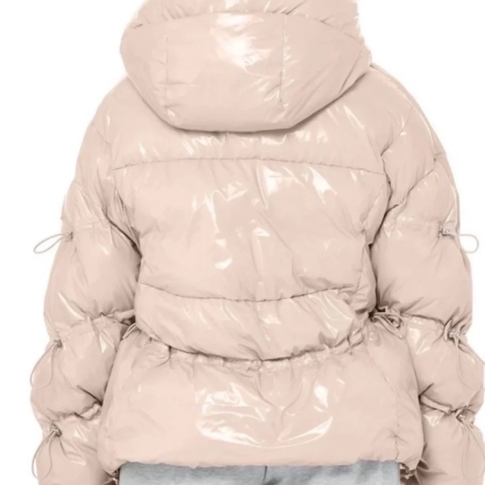 ALO Yoga Quilted Hooded Puffer Coat in Pale Pink